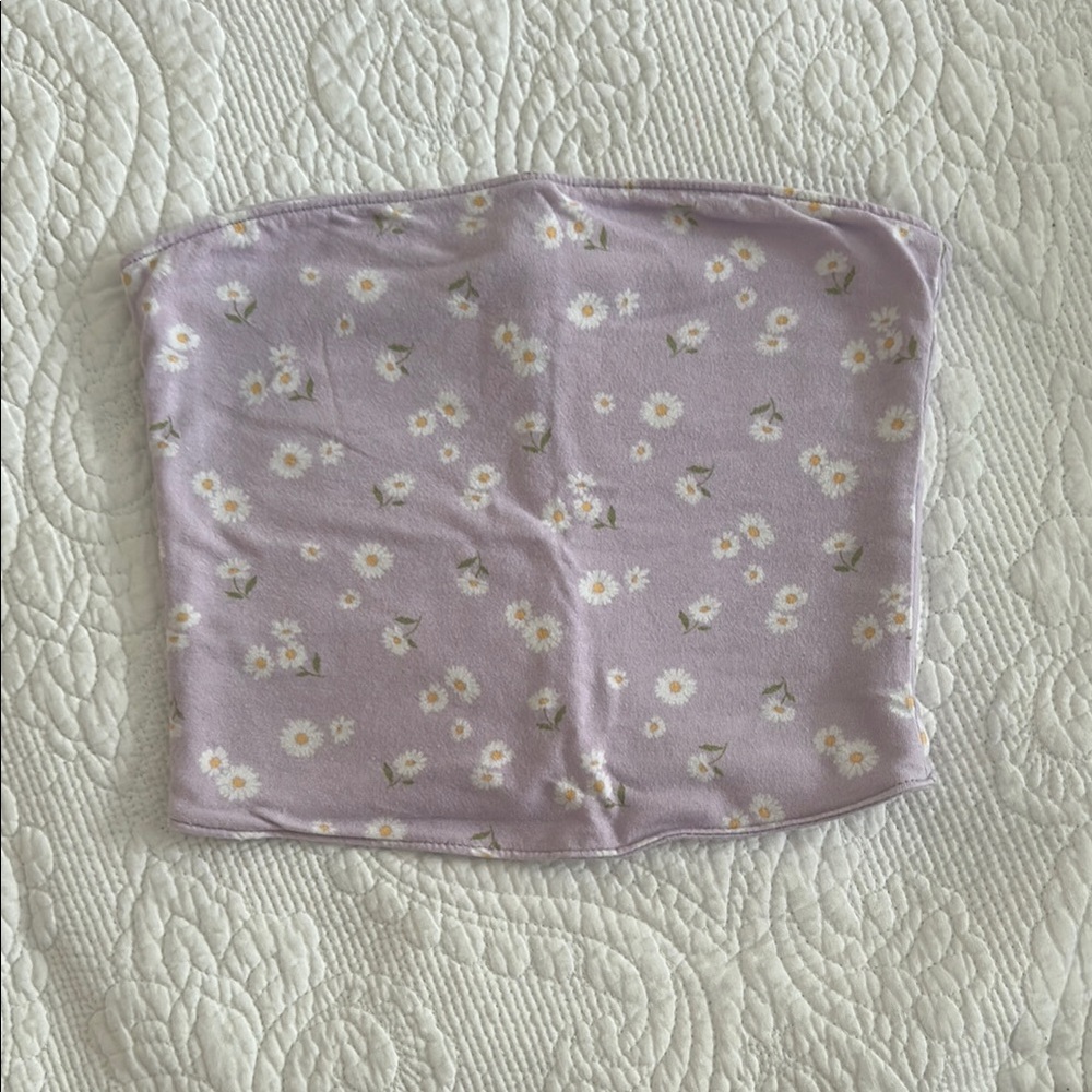 Hollister Floral Purple Tube Top